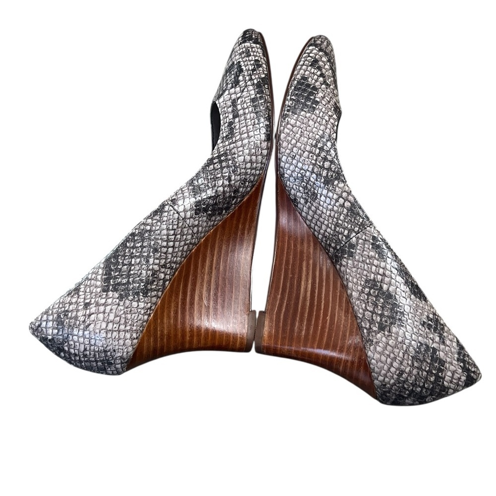 Cole Haan Lena snake print leather wedge heels - Picture 5 of 8